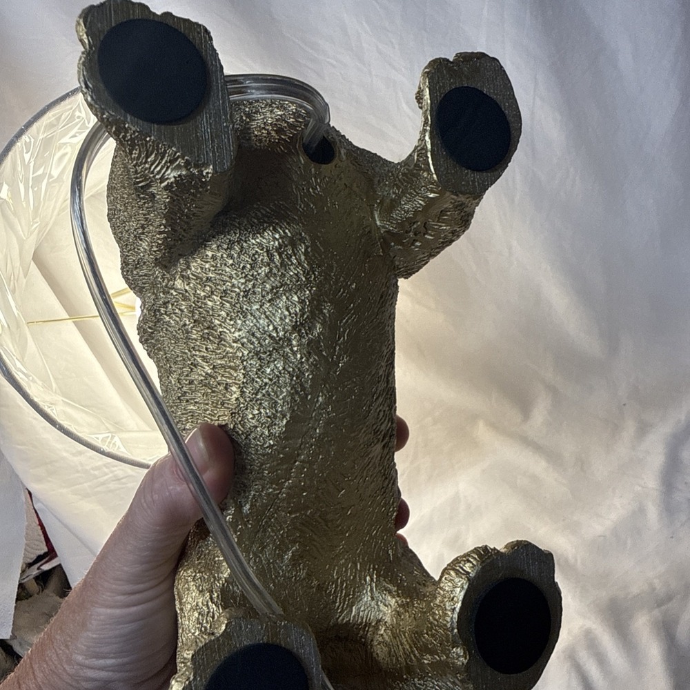Marshall's Homesense Corgi Dog Brushed Gold Table Lamp White Shade NEW - Picture 8 of 14